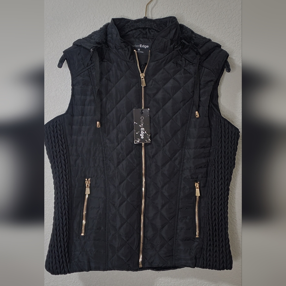 Outer Edge NWT Womens Faux Fur Vest